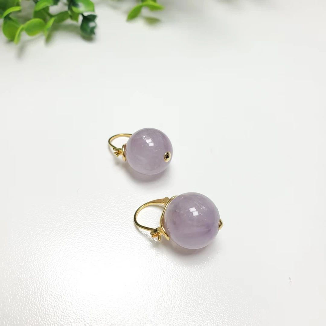 Q534【赵小姐】时尚S925紫水晶耳坠多样发其一