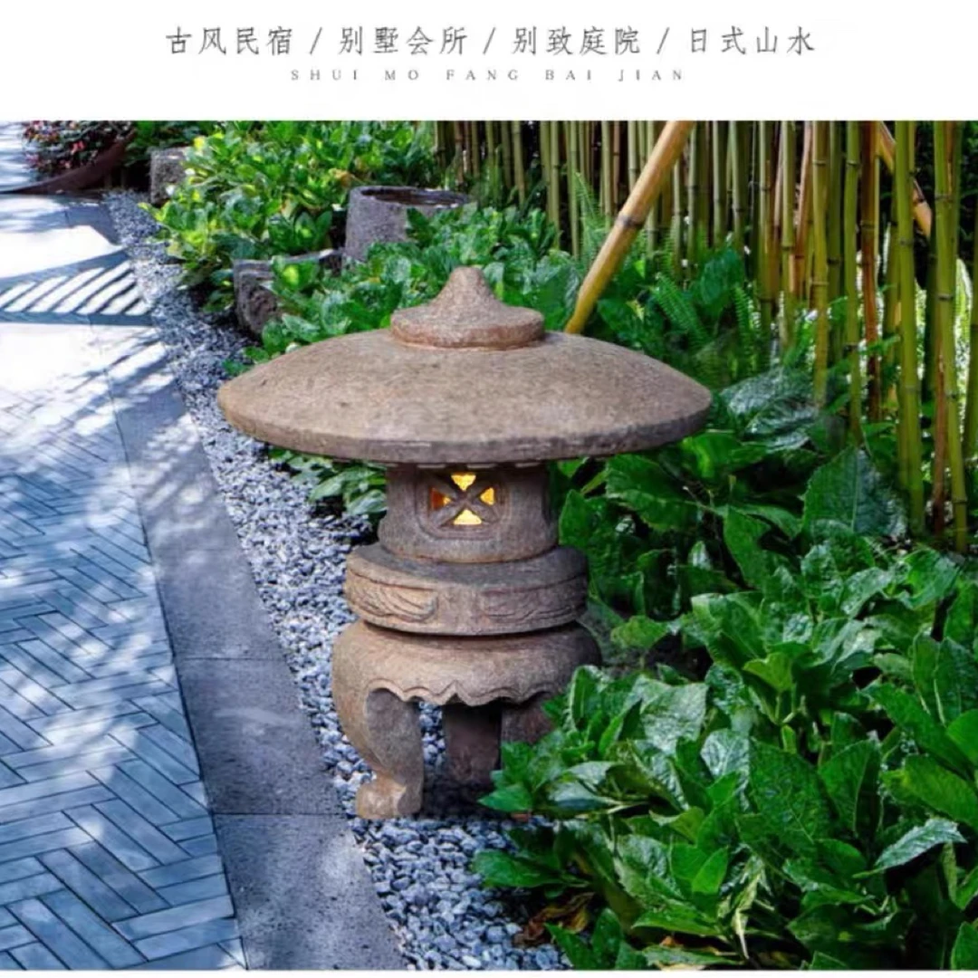 老李头花园景观石灯笼别墅庭院装饰灯禅意日式仿古灯