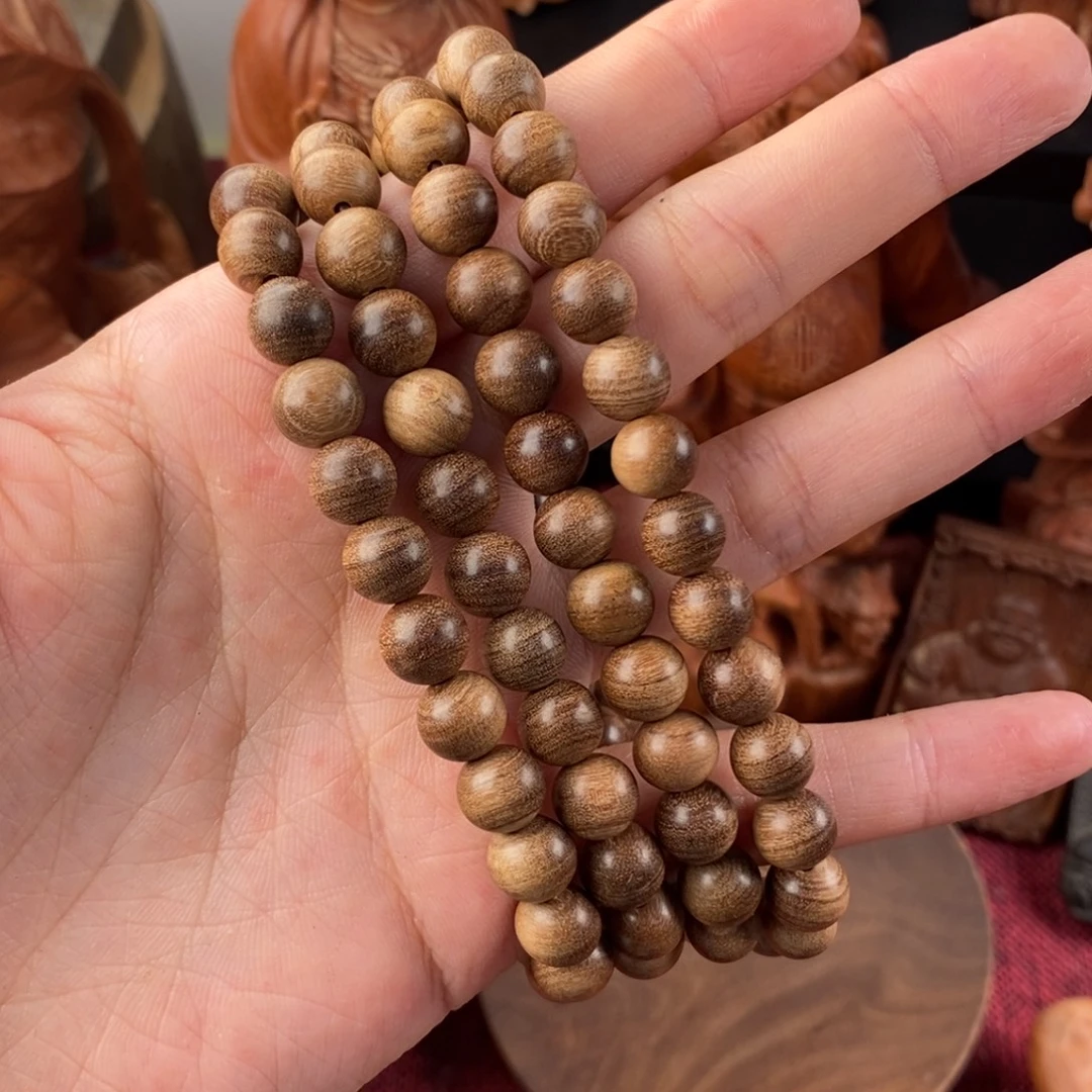 秋***满檀香木手串/手链老山檀0.8 108奶香