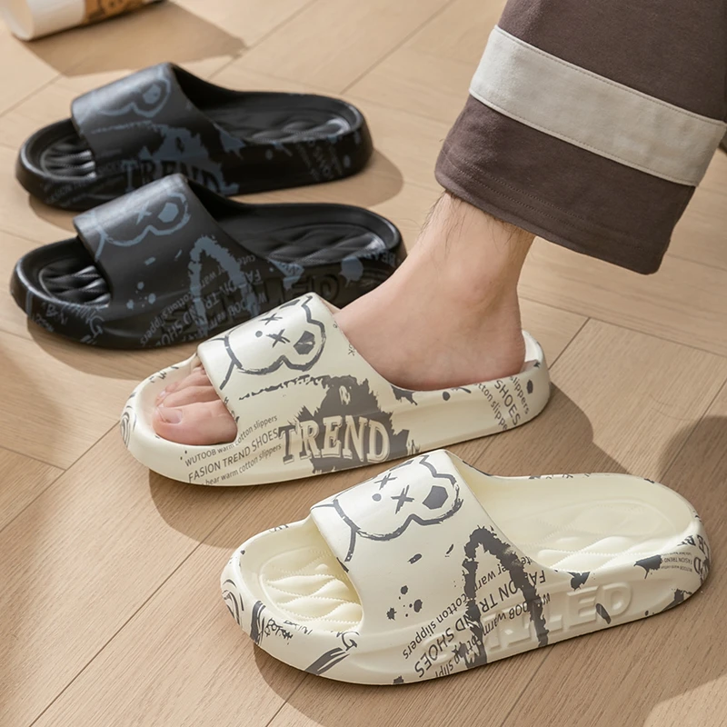 踩屎感拖鞋男士夏季外穿潮流2025新款室内家居浴室防滑防臭凉拖男