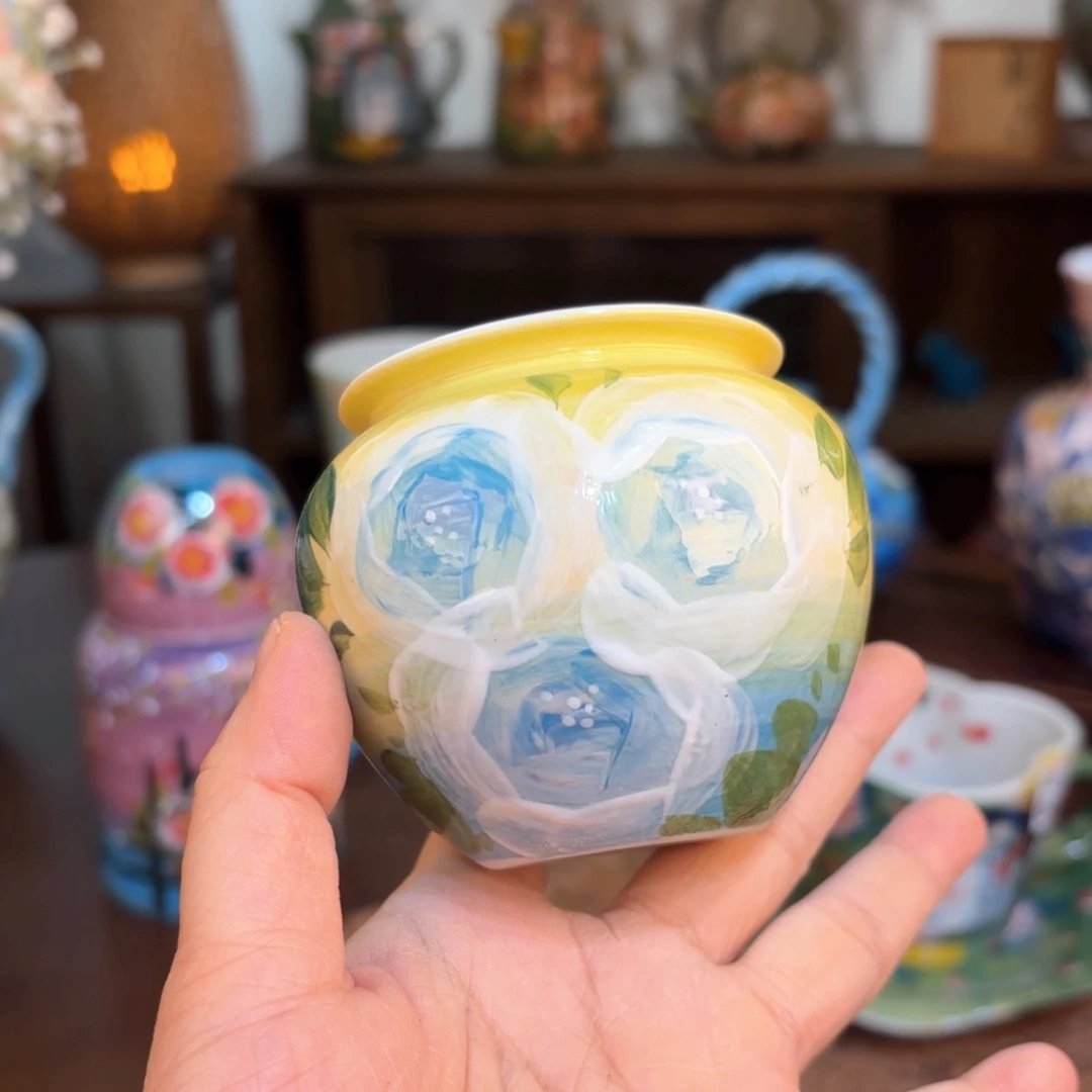 景德镇手绘高温釉下彩陶瓷茶具