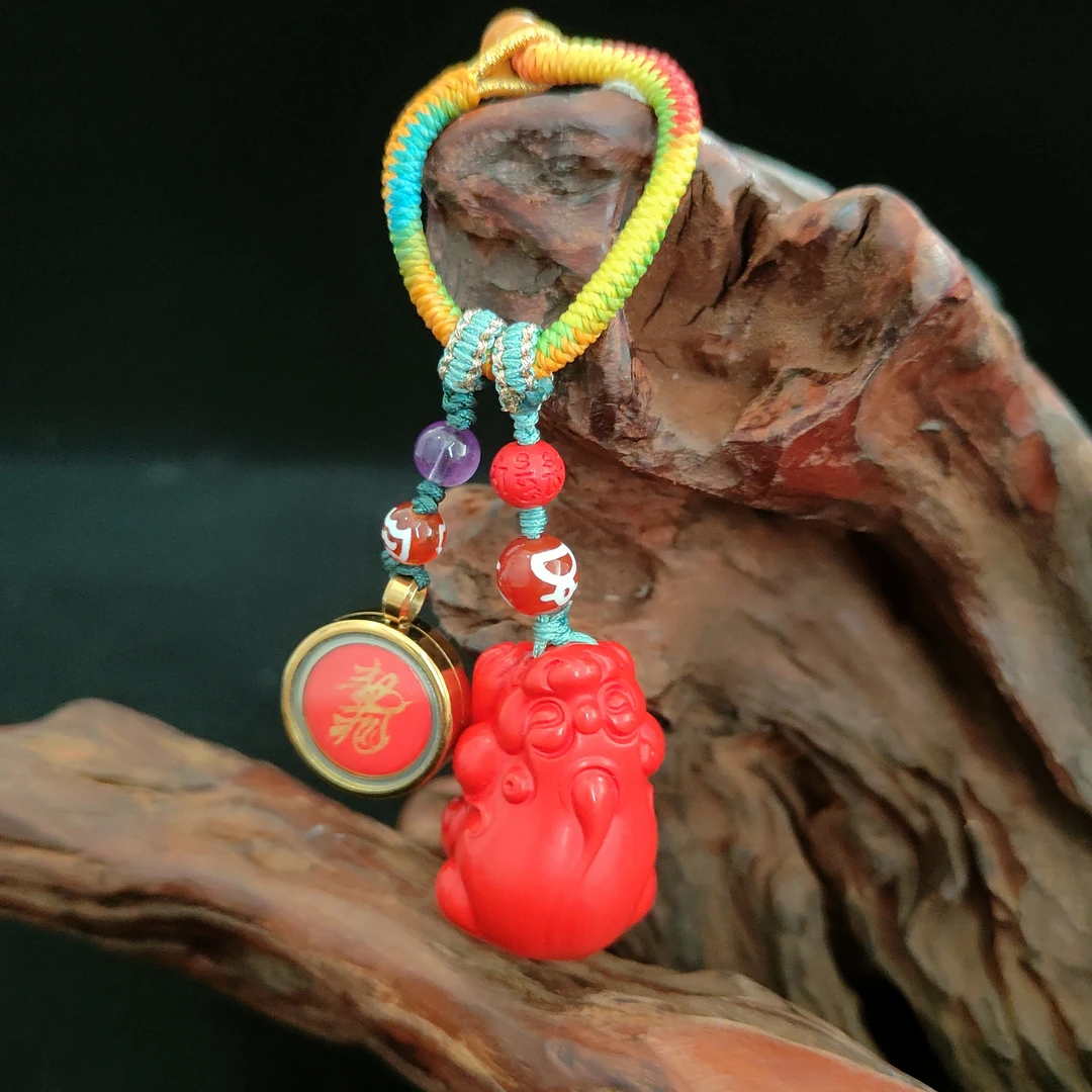 天然辰砂朱砂挂件【5778D】