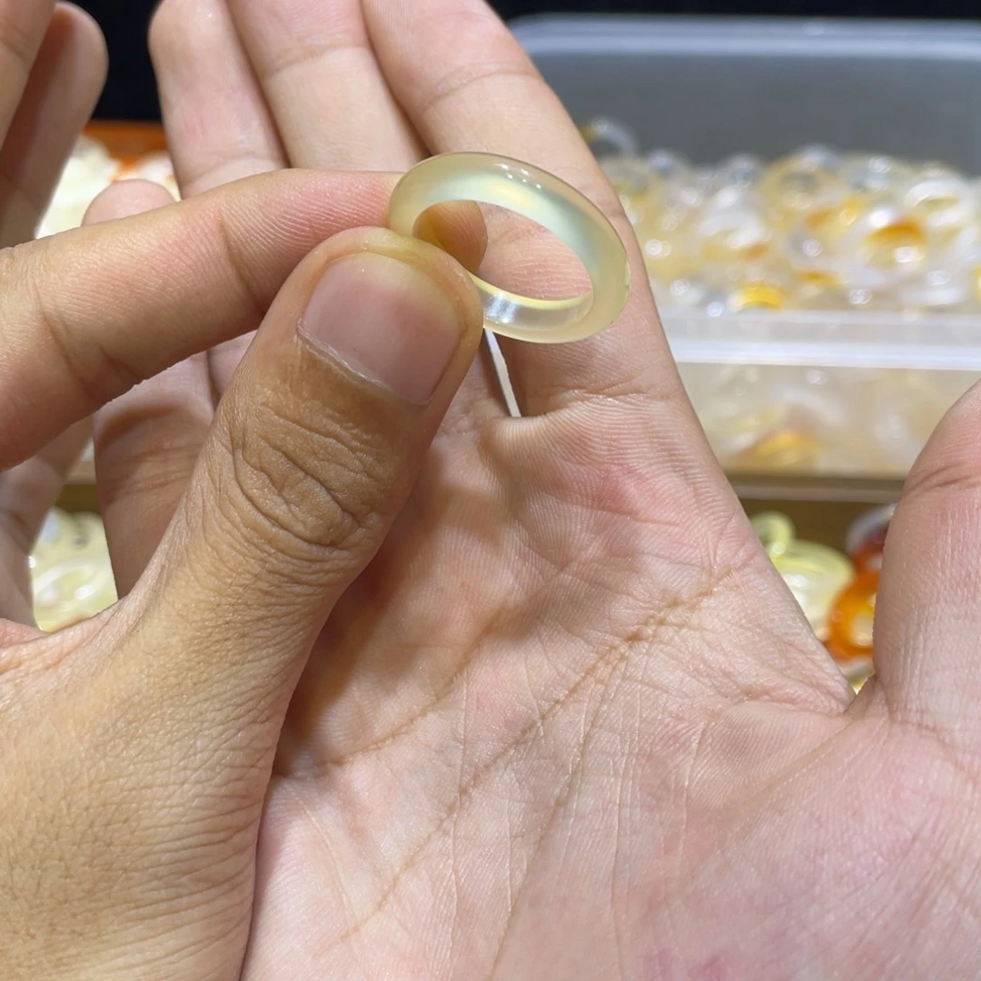 玛瑙/玉髓未镶嵌戒指35号港19