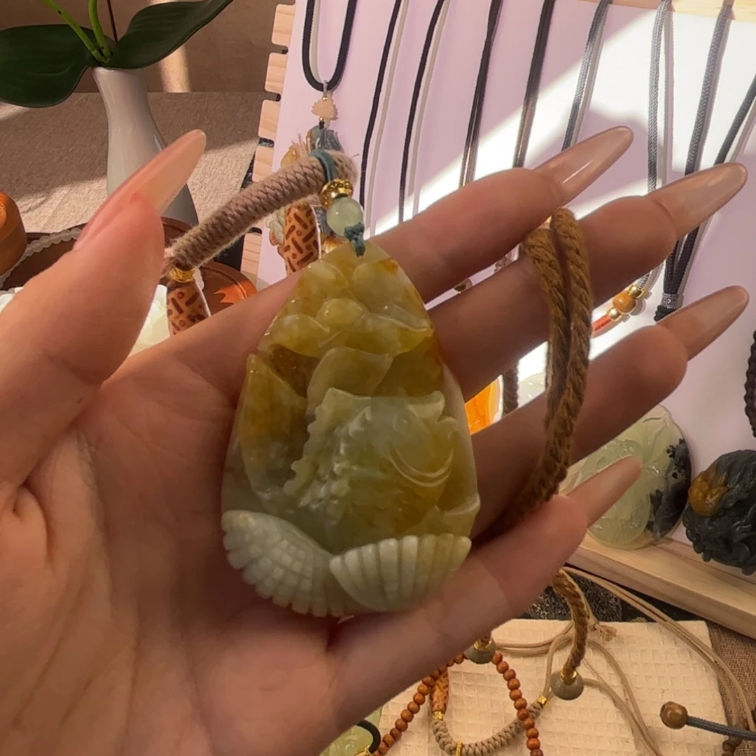 合金岫玉颈饰岫玉饰品0001