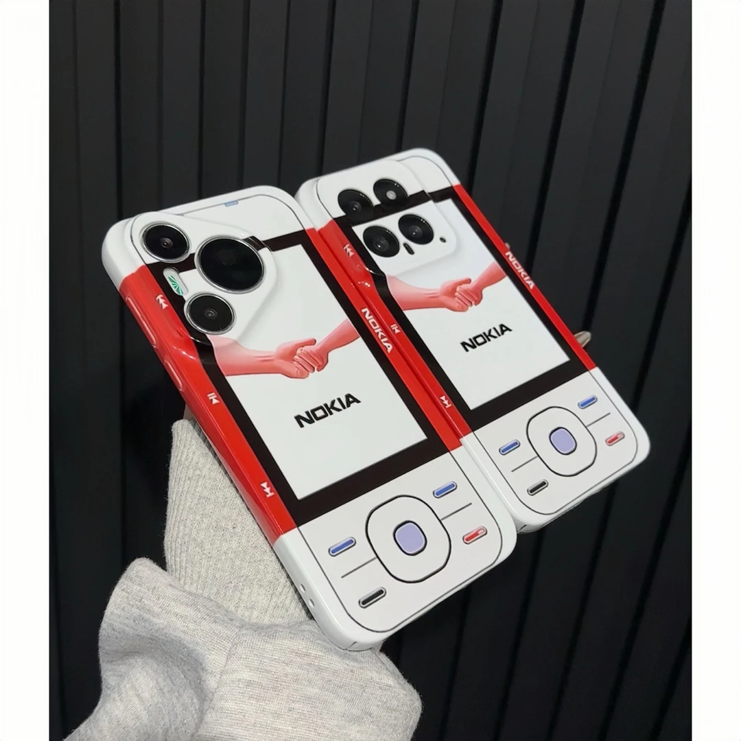 彩绘趣味电话机适用于苹果16promax菲林手机壳华为vivo小米oppo套