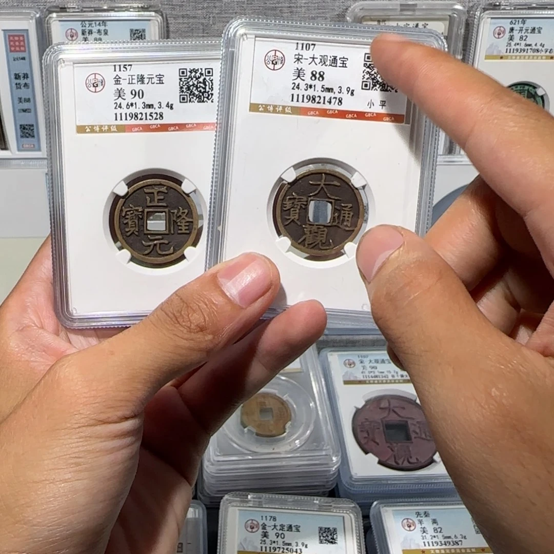 俊***哥铜传世 正隆通宝 大观通宝 保真包老