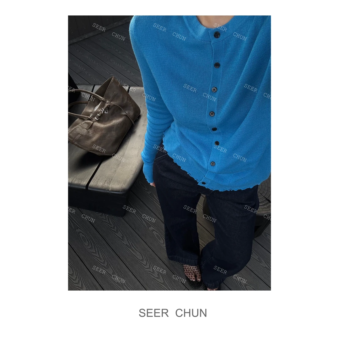 【纯纯女装】SEER CHUN高品质设计感气质针织上衣 52520