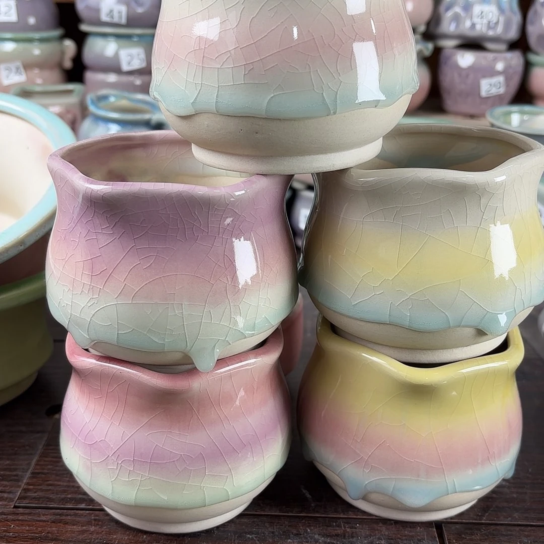 陶瓷量货/口8-9高8深浅搭配发2个