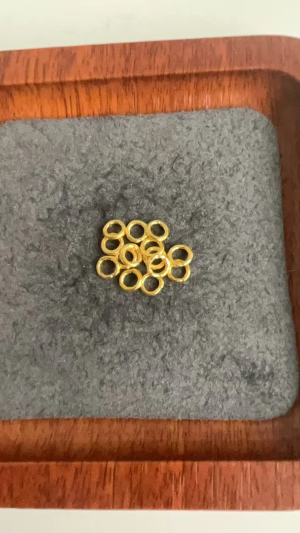 足金999 卡5锤纹盘缠手链