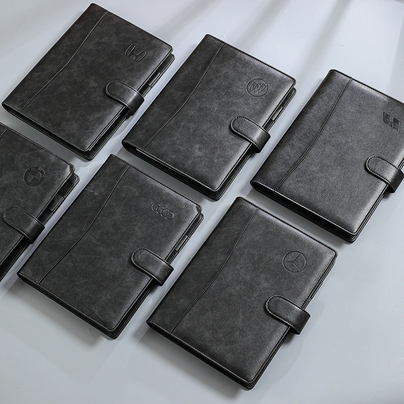 汽车资料包风琴包新款皮质搭扣多功能大容量收纳包商务4S店销售包