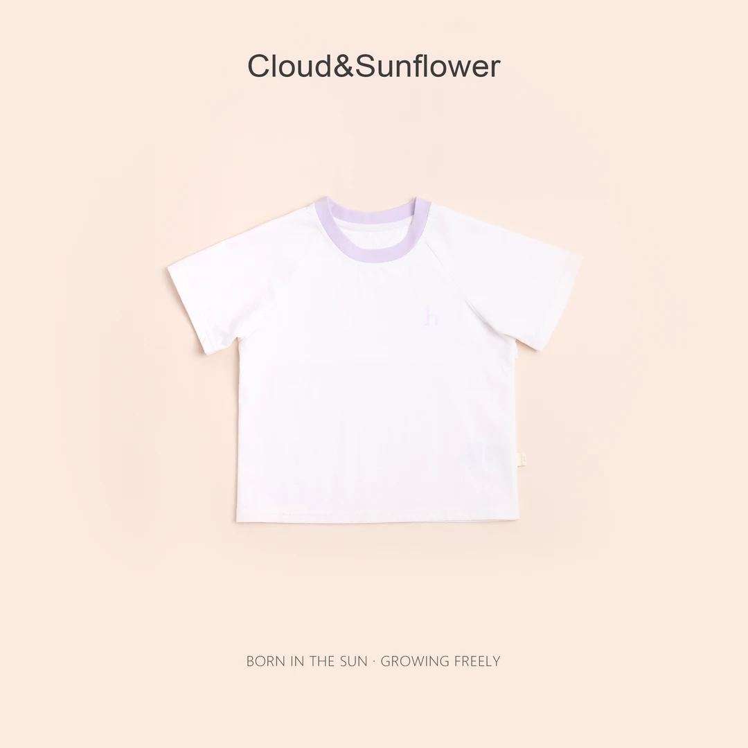 【云朵小葵】女童夏季哈哈圆领休闲T恤1113819