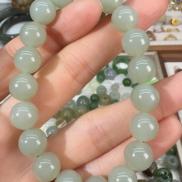 和田玉未镶嵌手链10mm
