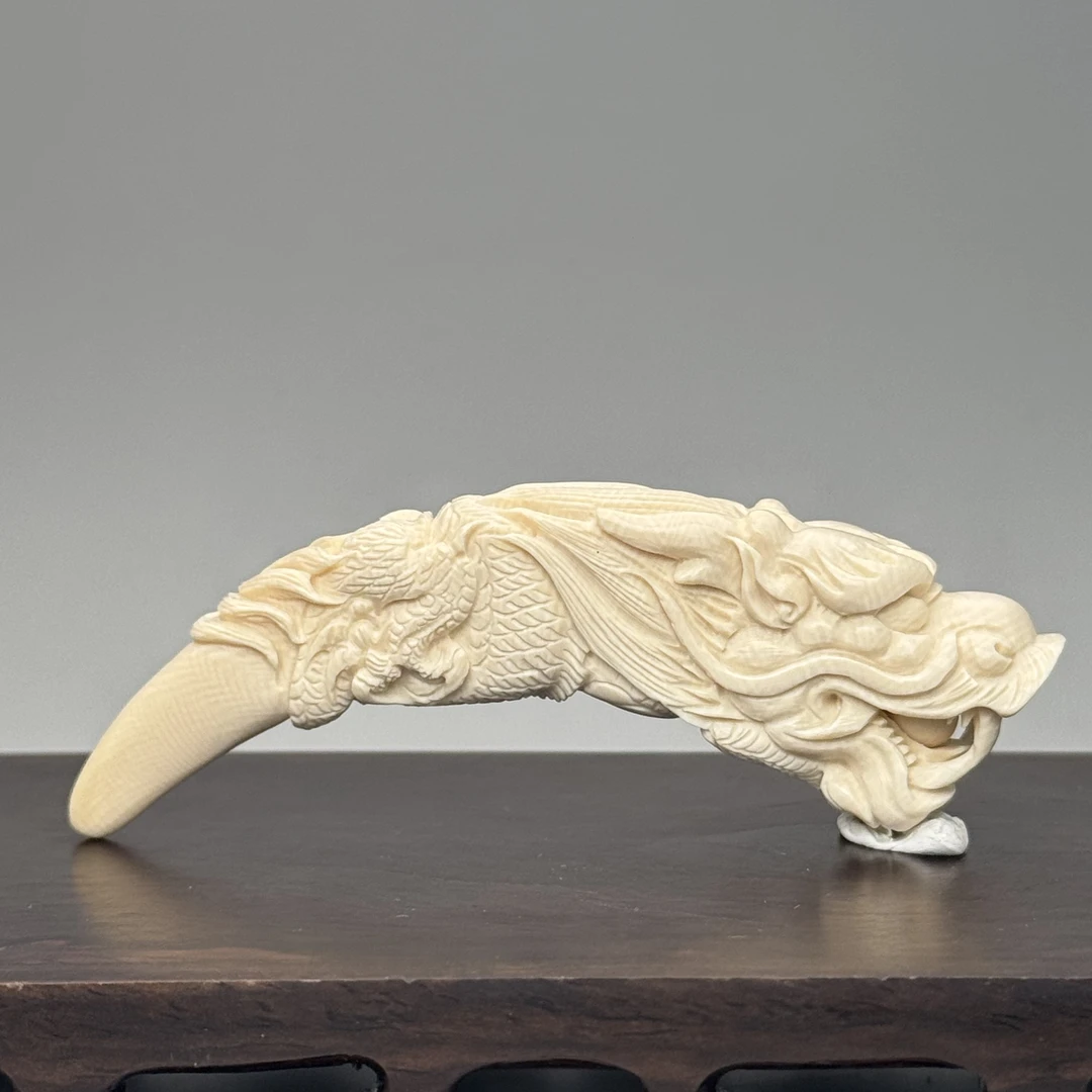 DEZHI/德志82*22*14mm17.9g盘龙牙尖保真猛犸牙Y698默认打孔绑绳