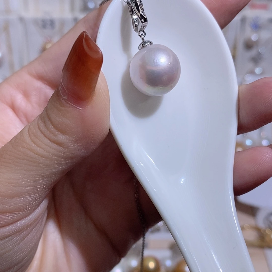 淡水珍珠未镶嵌吊坠(赠链)w14