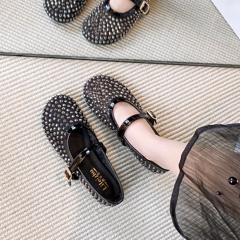 玛丽珍鞋透气舒适平底浅口百搭小香风单鞋女鞋韩版夏季休闲3955