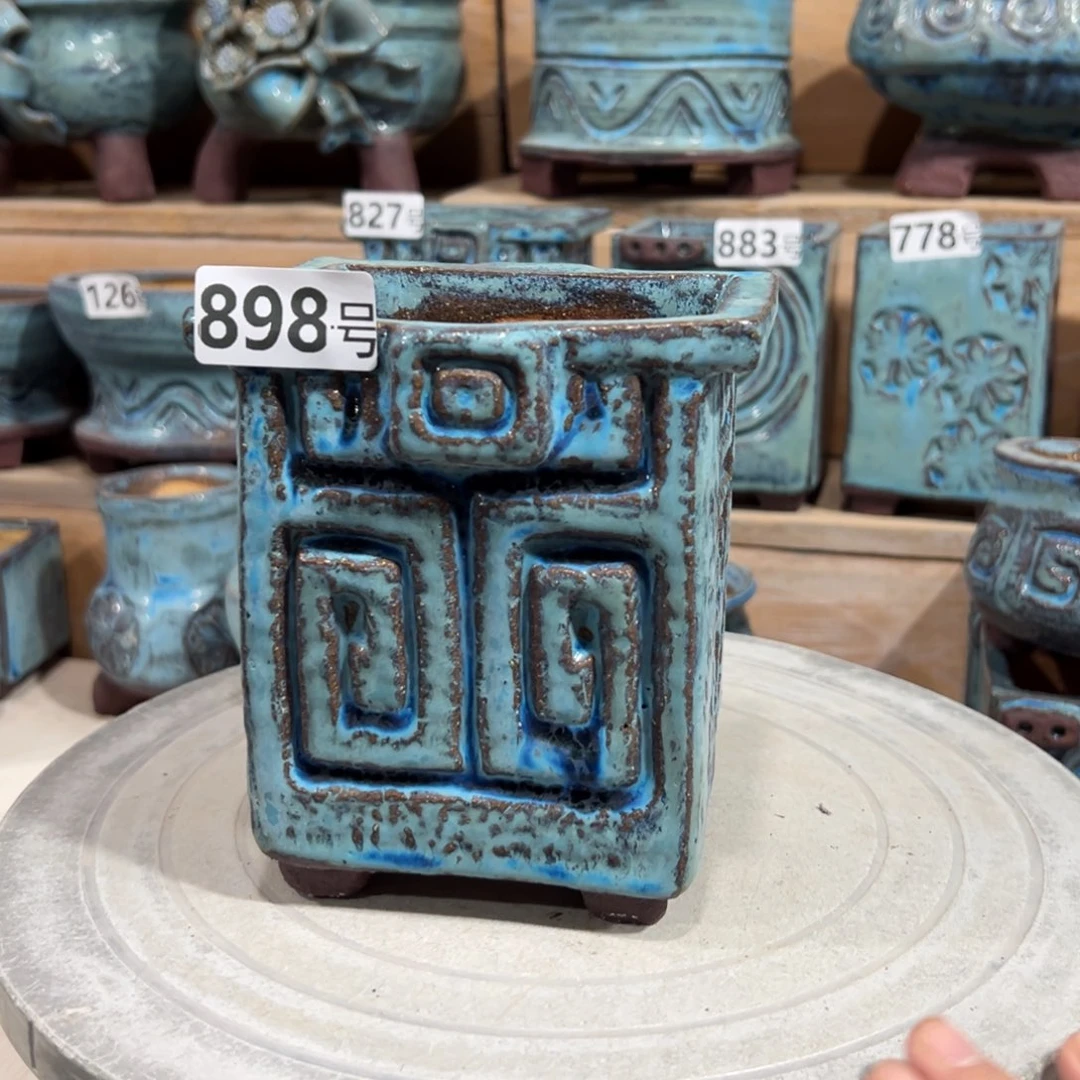 红陶尚雅陶坊多肉花盆内口径10拉角口不正