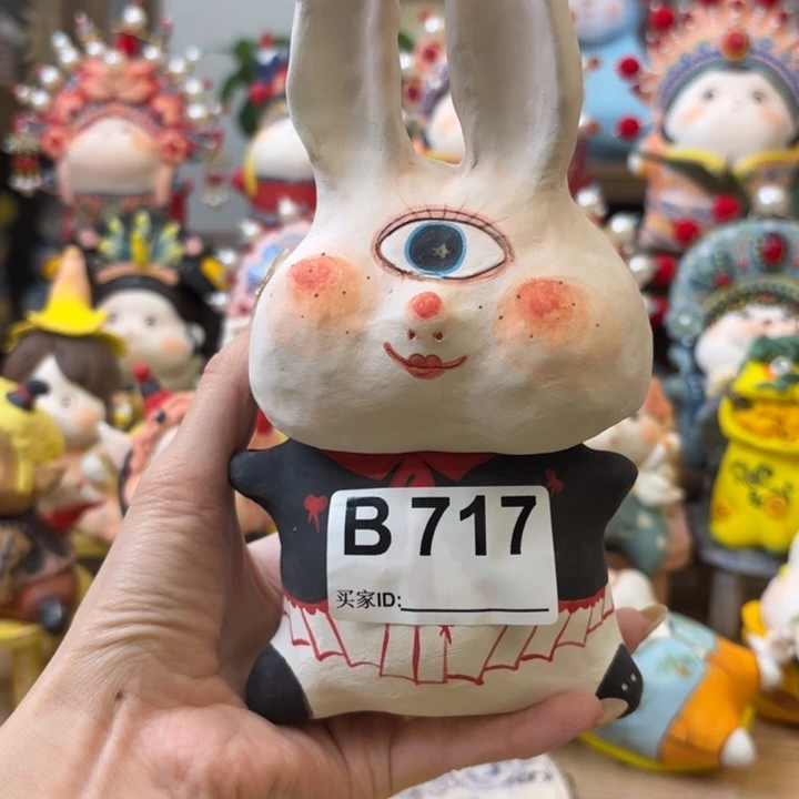 拽***拽摆件手捏陶艺摆件