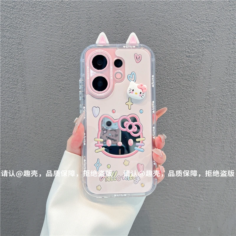 镜面奶油壳适用苹果16/iPhone/华为荣耀/OPPO/VIVO/小米手机壳潮