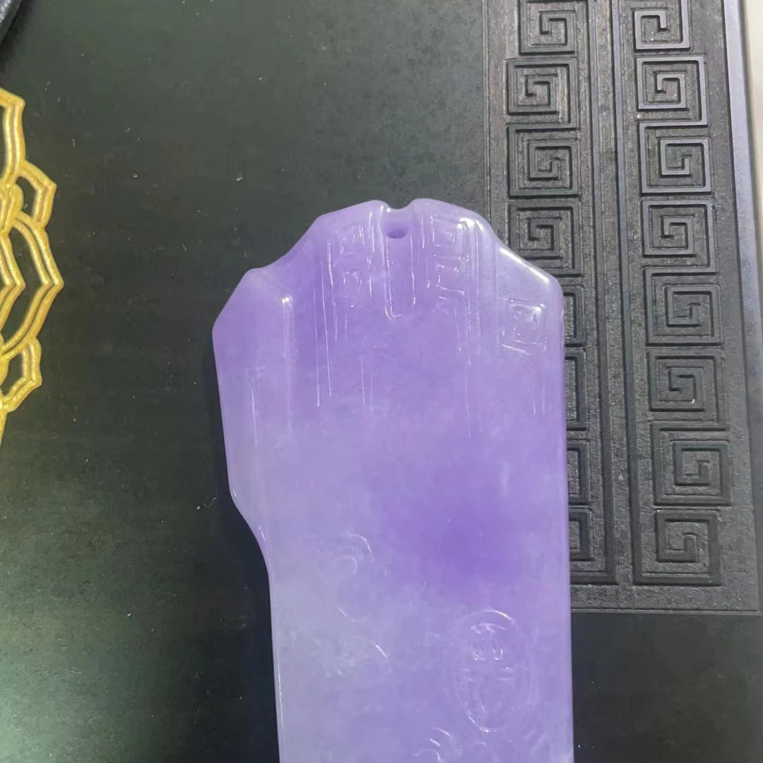 挂件紫色仿古无事牌