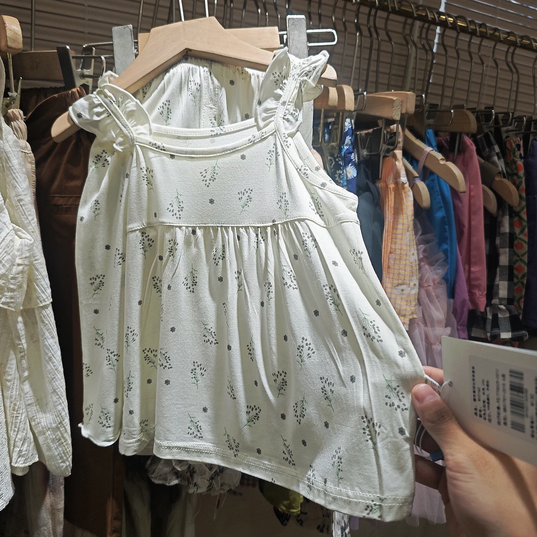 W2-11。2160 IU家儿童家居服薰衣草碎花吊带套装