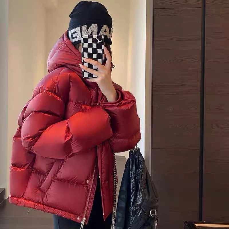 面包服羽绒服女连帽宽松韩版加厚休闲保暖外套