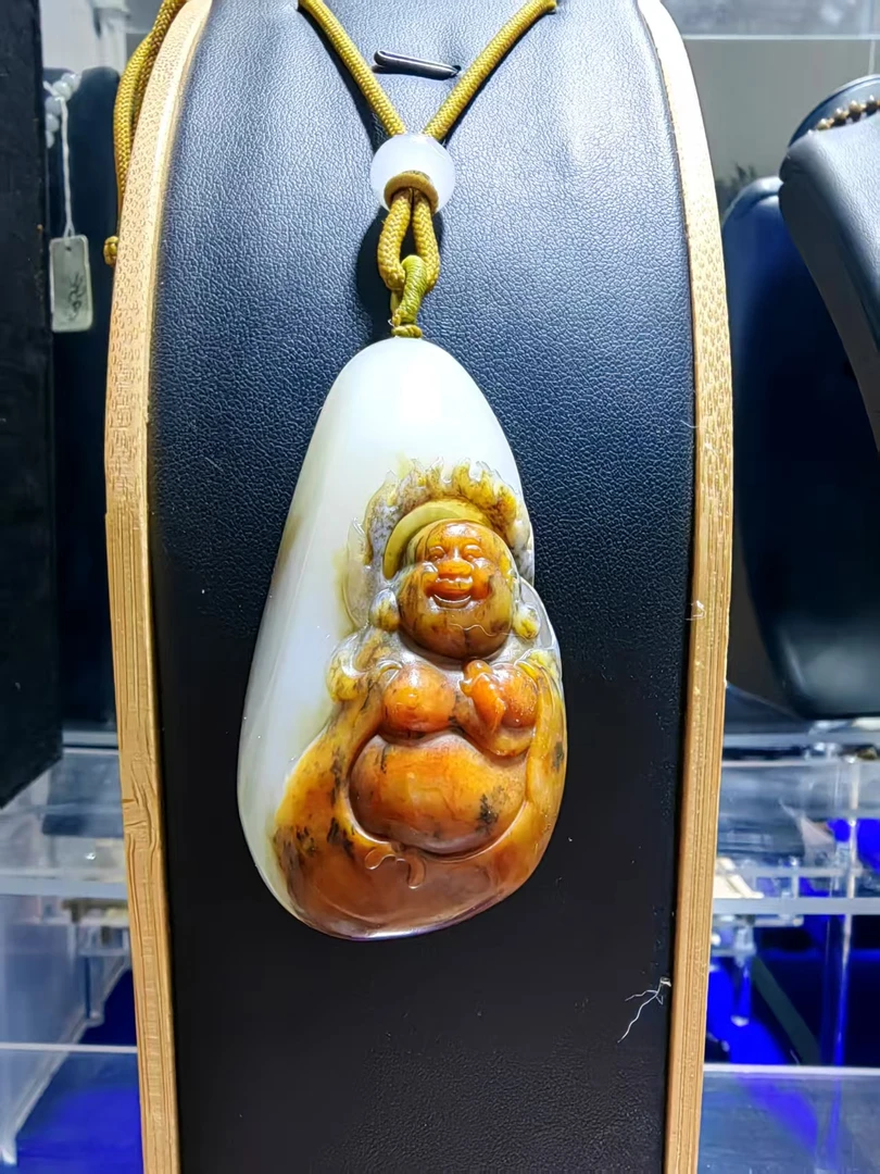 非金属大理石吊坠 佛吊坠 福气绵延 富贵平安