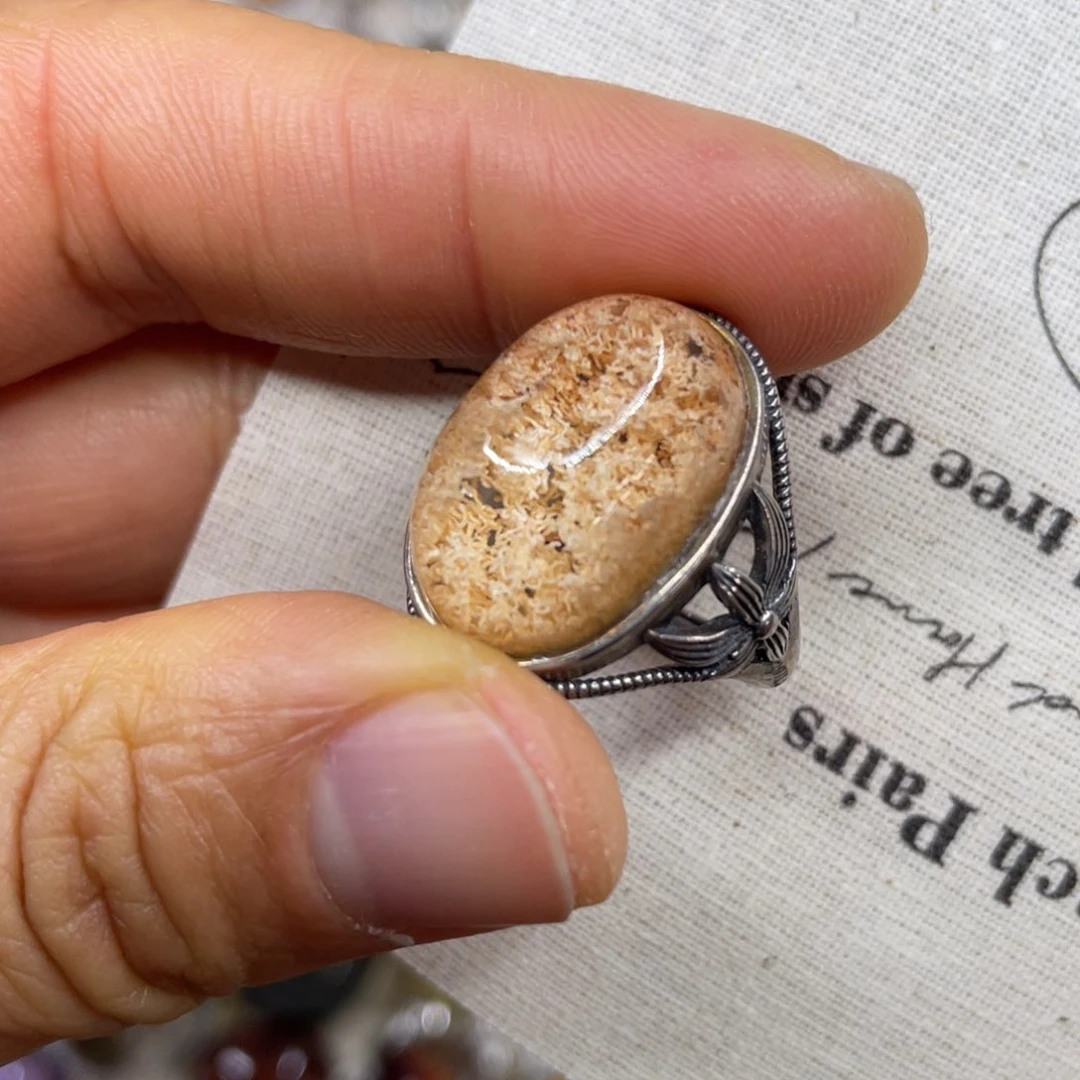 【闪购商品】银S925镶嵌珠宝半成品水晶戒指