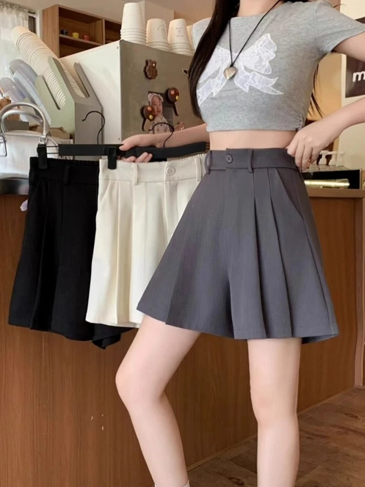 韩系西装短裤女爆款2025新款夏季薄款高腰显瘦大码胖mm小个子热裤