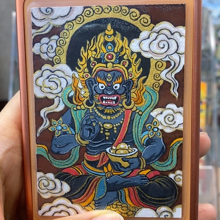 五路财神黑财神纯手绘背贴