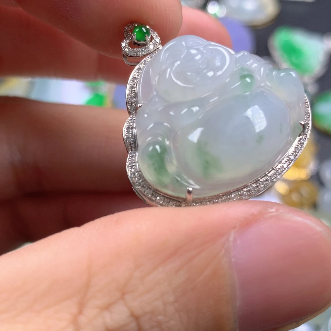 【闪购商品】翡翠颈饰18K金镶嵌乘****前翡翠