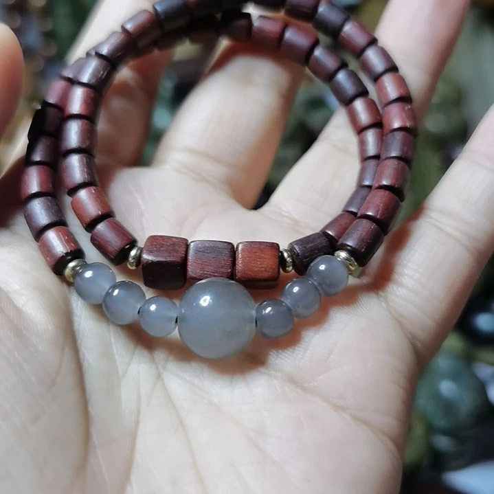 香榧木非洲小叶紫檀木设计款双圈