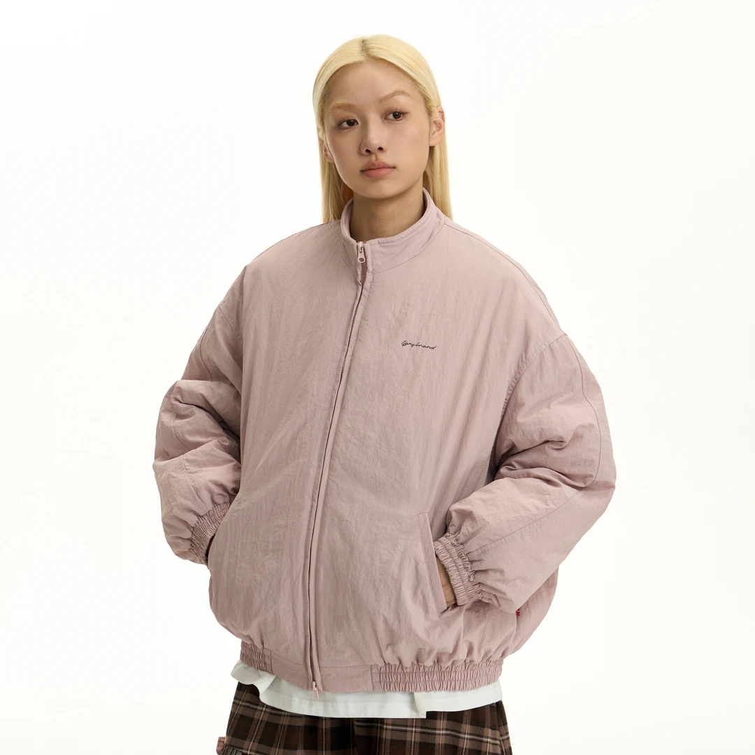 TGNS潮牌防水立领棉服女2024年冬季新款加厚棉衣基础百搭保暖外套