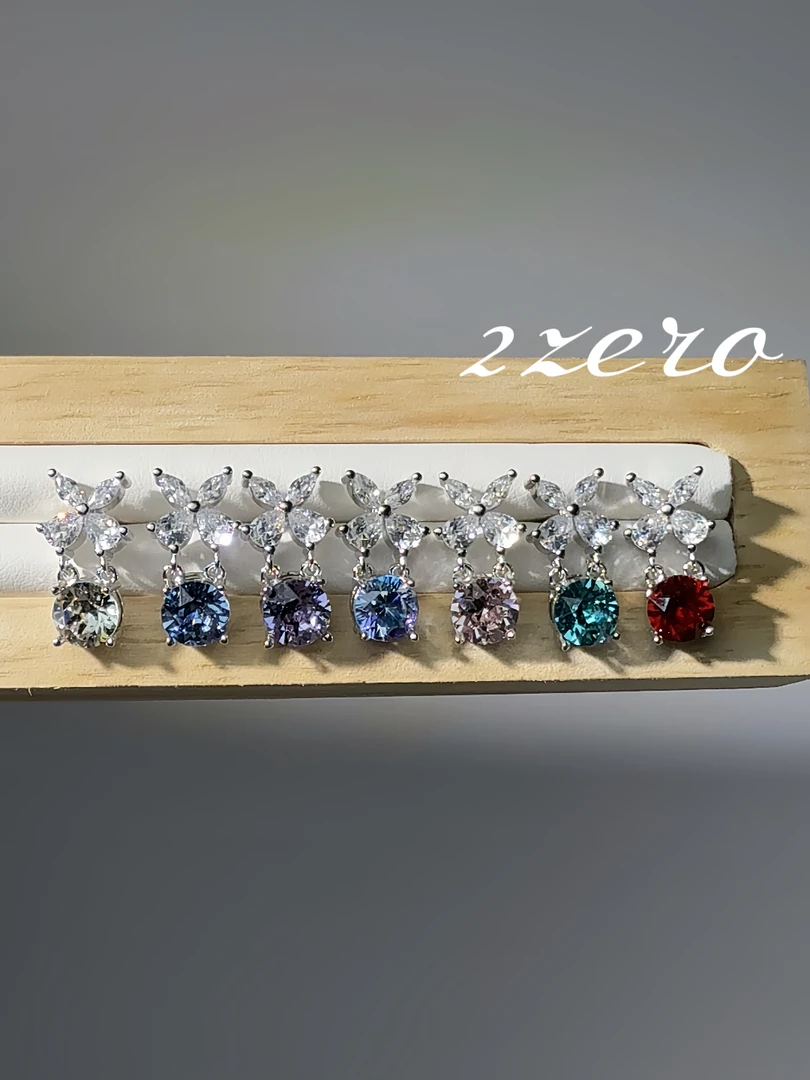 钛钢耳饰 钛钢直针耳钉轻奢蝴蝶满钻爆闪耳钉2025新款爆款小众感