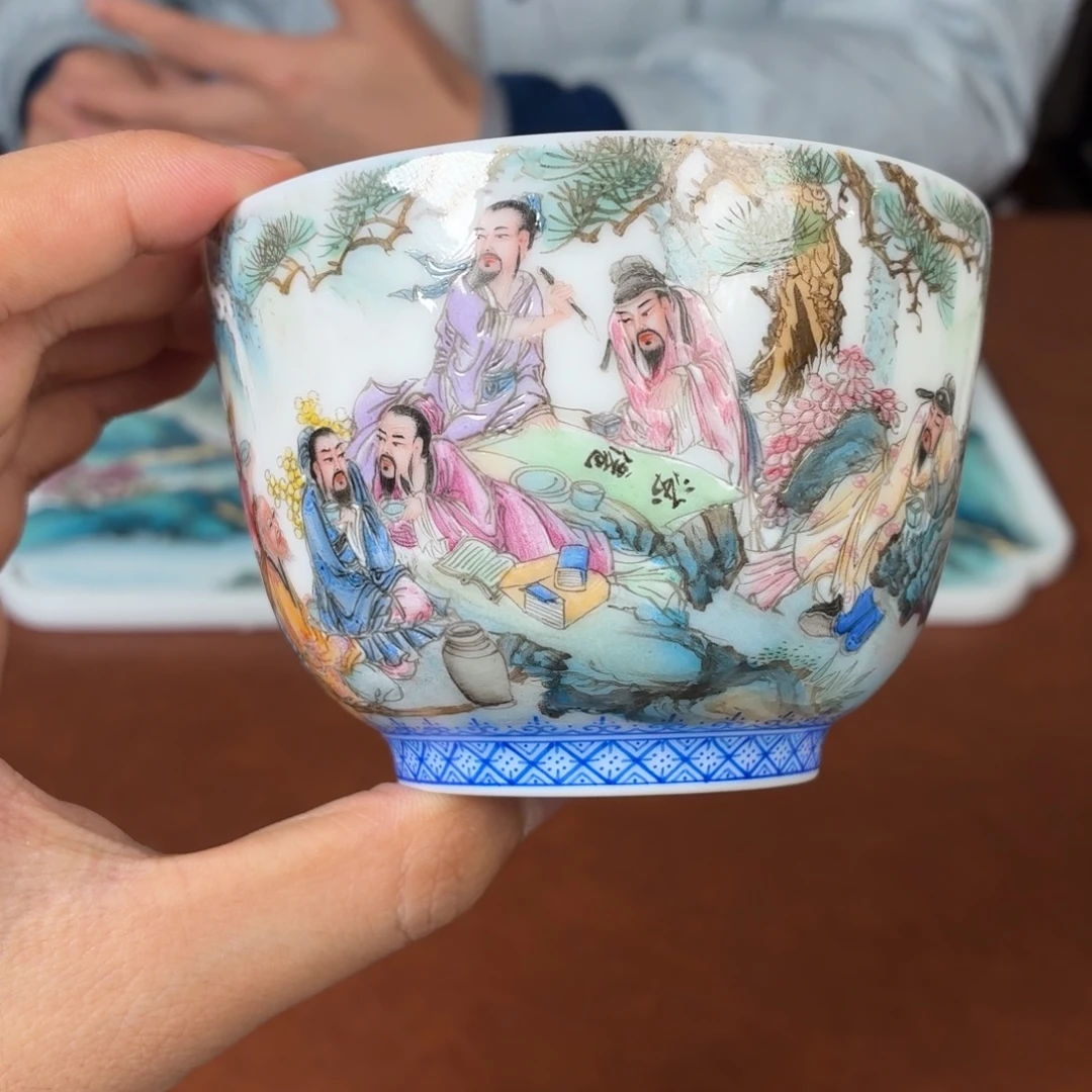 瓷杯子瓷姑娘景德镇陶瓷艺术