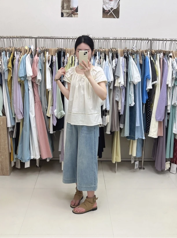 E sè 韩系女装新款牛仔裤衬衫