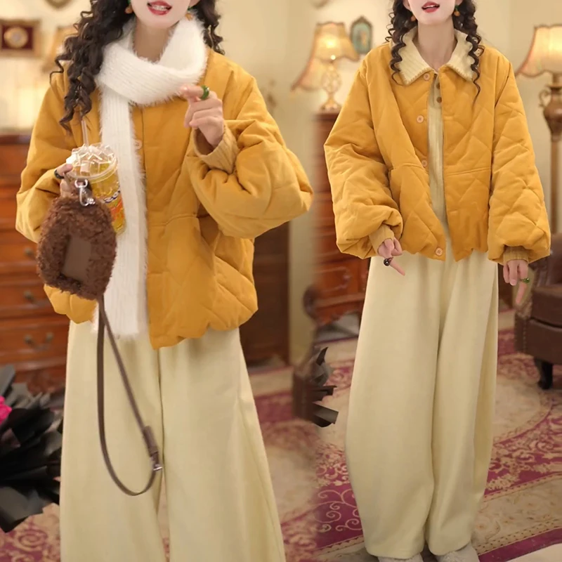 2025小众翻领菱格外套针织衫阔腿裤套装复古层次感秋冬时尚三件套