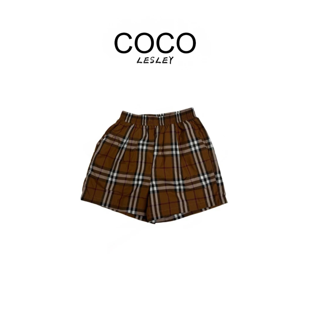 COCO LESLEY【松风】2025春夏新款时尚百搭宽松经典条纹三分裤HY173