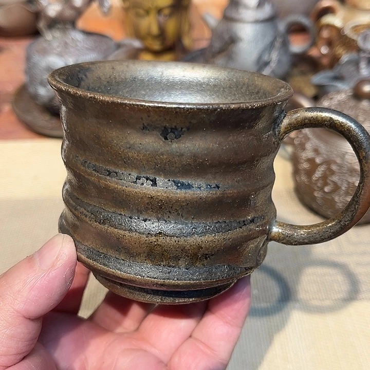 摆件柴烧裸烧茶具放漏85