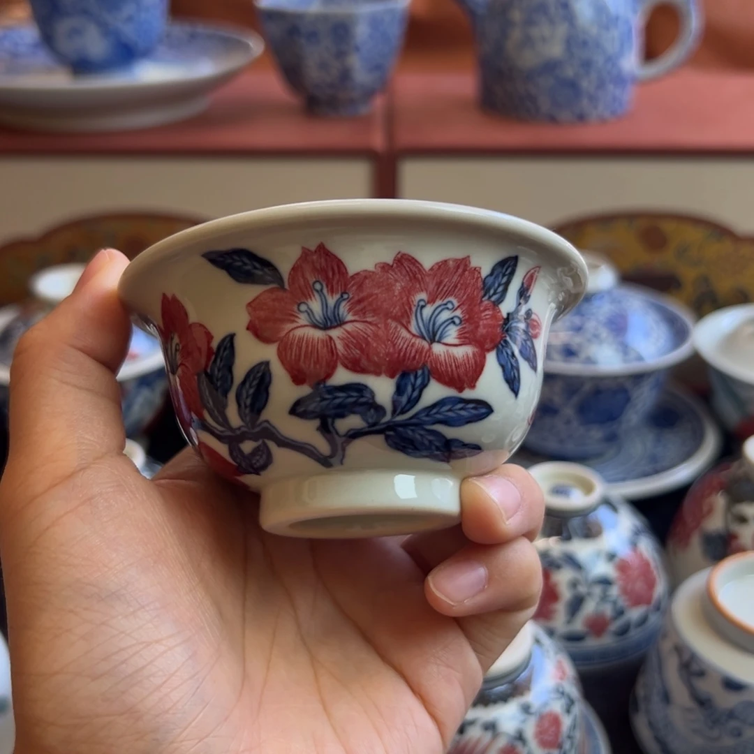 正绎堂釉里红杜鹃花中号