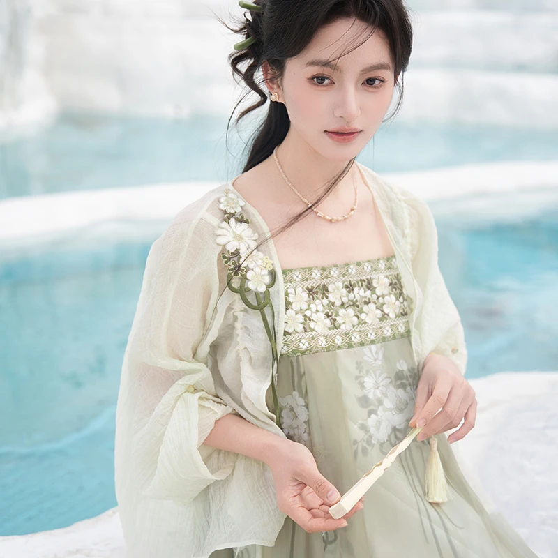 十三余小豆蔻儿[春花束]2025新款古风外套吊带裙女连衣裙种草