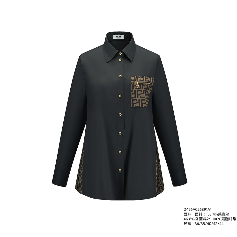 FENDILOR小怪兽25年春夏款女士衬衫外套 D456A026891A