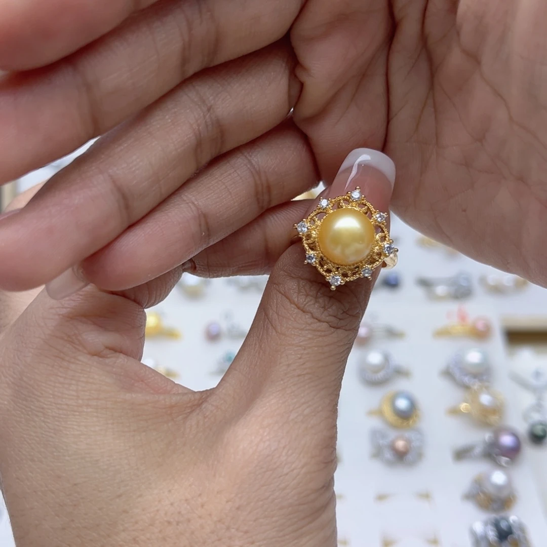 尼***合金淡水珍珠戒指