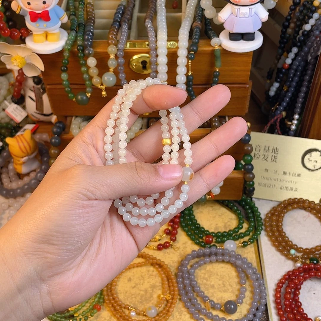 和田玉多圈手串未镶嵌