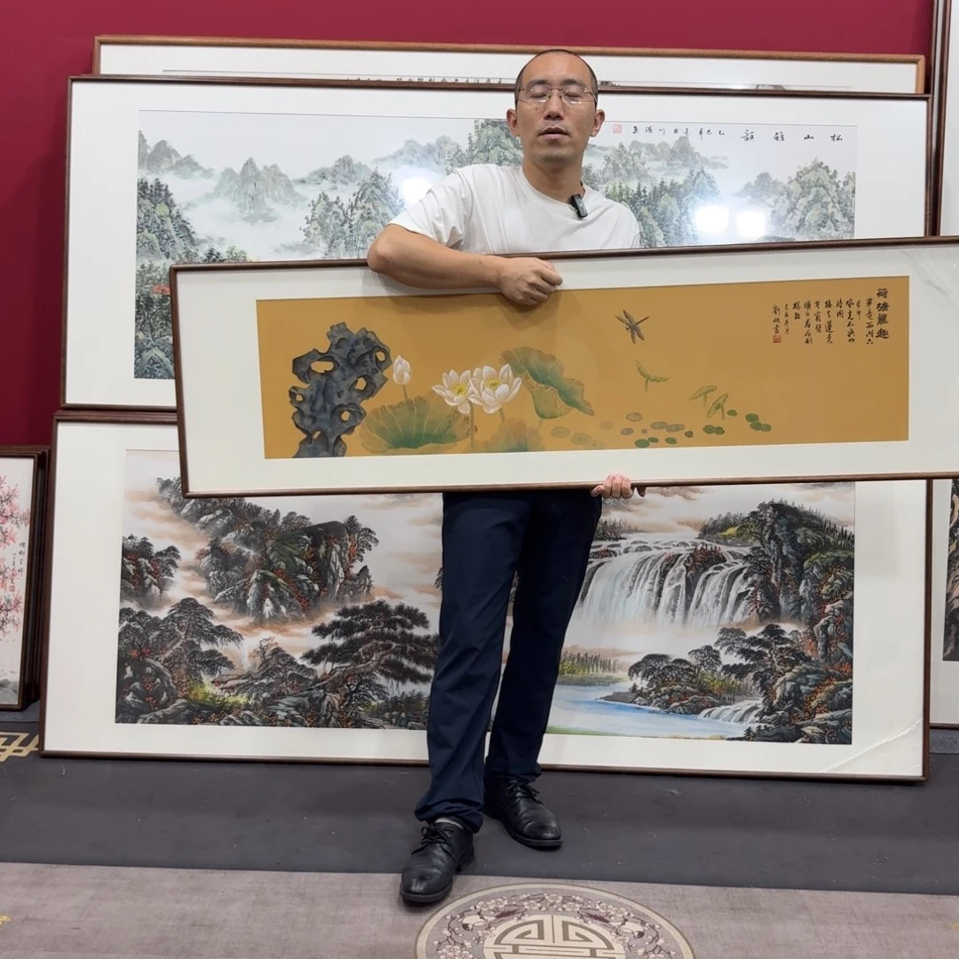 国画带框绘画160/45尺寸