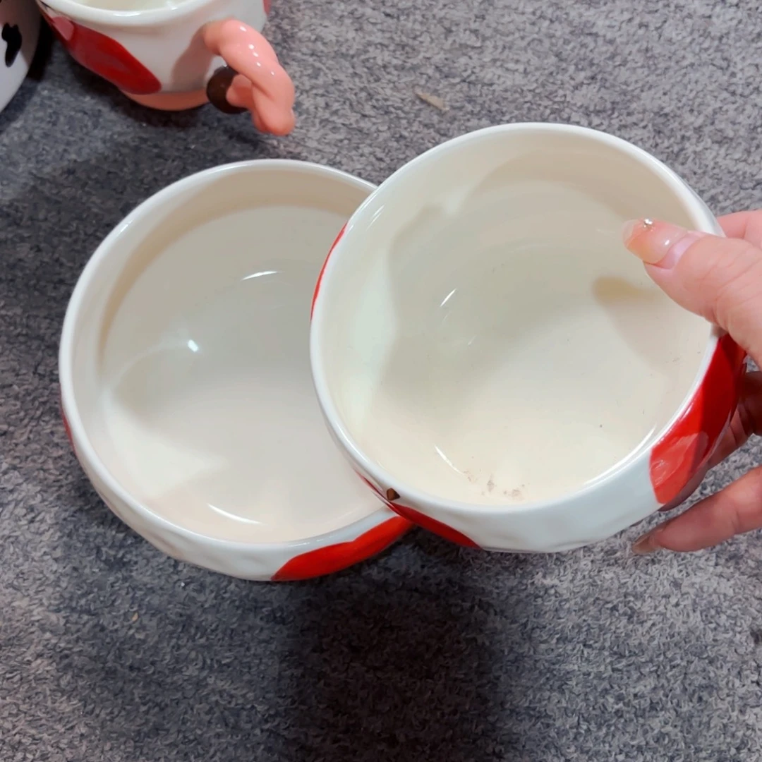 陶瓷大苹果碗送一个小的