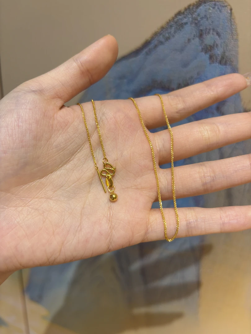 肖邦链针式足金999