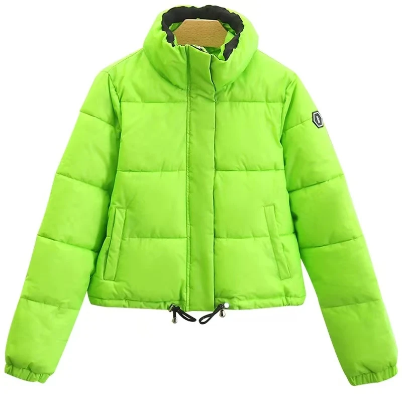 4104  JH龄修身保暖立领短款棉服冬季2024年新款女装