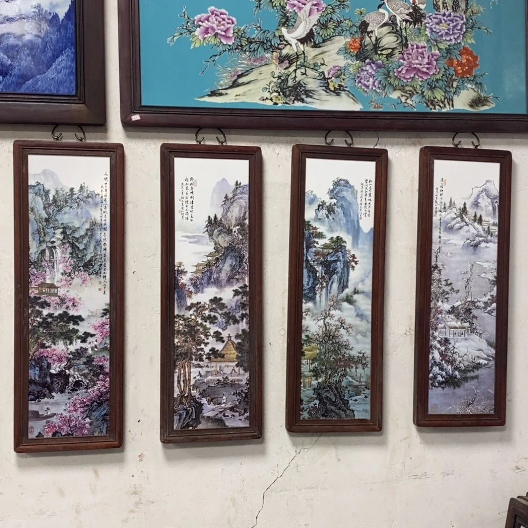 瓷片80*28*4 景德镇瓷板画柴窑烧制