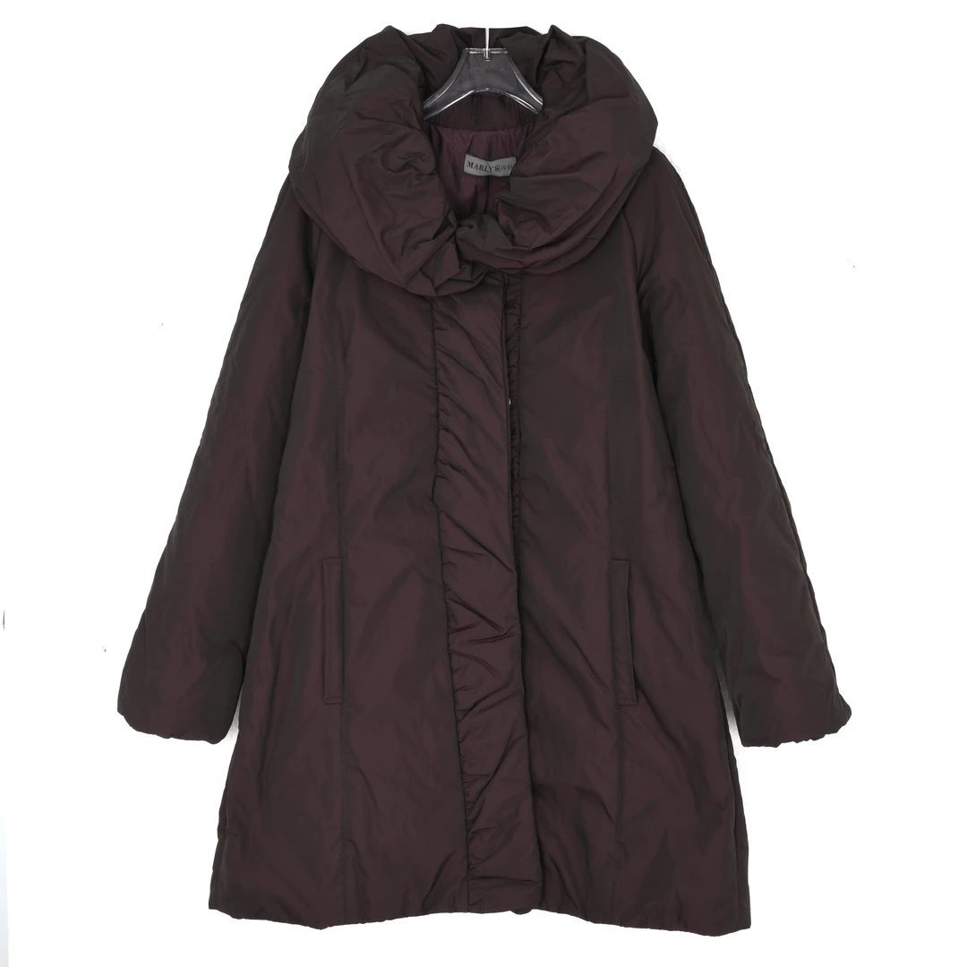 MARLY'S 1981 女士宽松型百搭休闲连帽大翻领羽绒服1110JK22E007