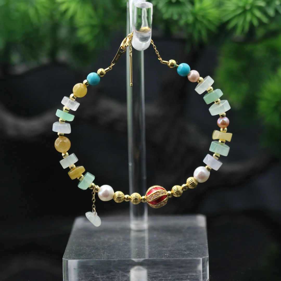 FC12天然缅甸翡翠A货18k特色手链/901264/保利厦门拍卖